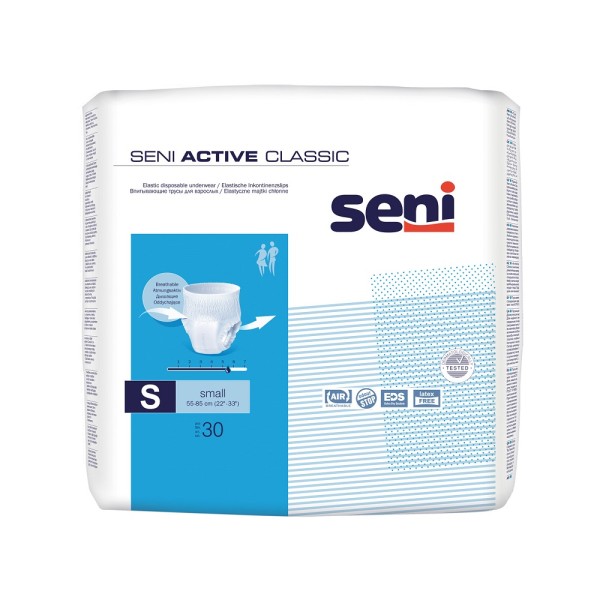 Chilot elastic absorbant, Small, 30 bucati, Seni Active Classic
