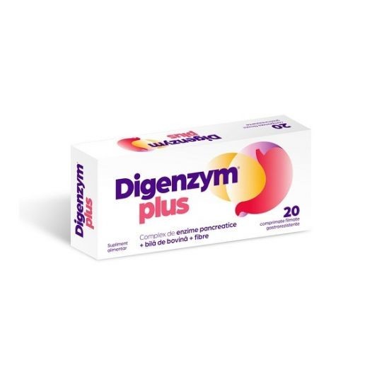 Digenzym Plus fără zahăr, 20 tablete, Labormed