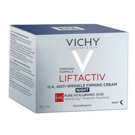 Crema antirid si fermitate de noapte pentru toate tipurile de ten Liftactiv HA, 50 ml, Vichy