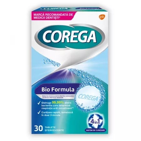 Tablete Bio Formula Corega, 30 tablete