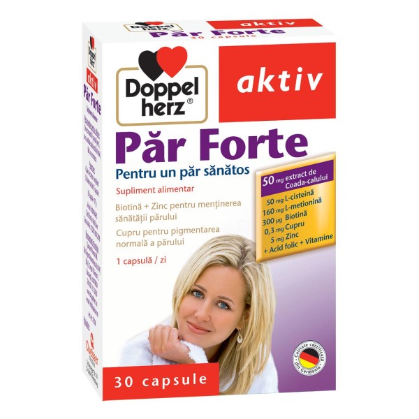 Capsule cu vitamine pentru par, Par Forte, 30 capsule, Doppelherz