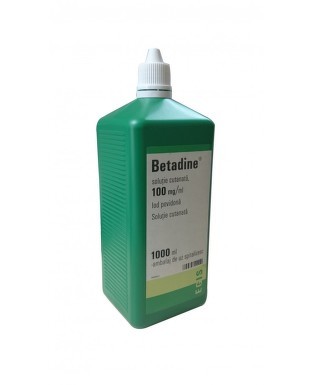 Betadine solutie externa 10%, 1000 ml, Egis Pharmaceutical