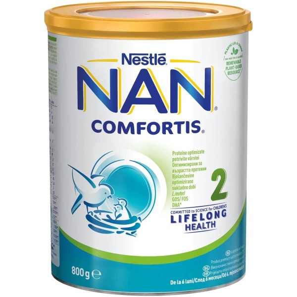 Formula de lapte de continuare Nan 2 Comfortis, +6 luni, 800 g, Nestle