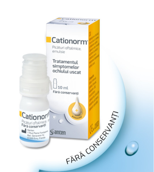 Picaturi oftalmice Cationorm, 10 ml, Santen