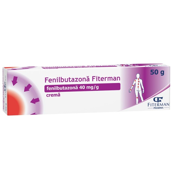 Fenilbutazona crema 40 mg/g, 50 g, Fiterman Pharma