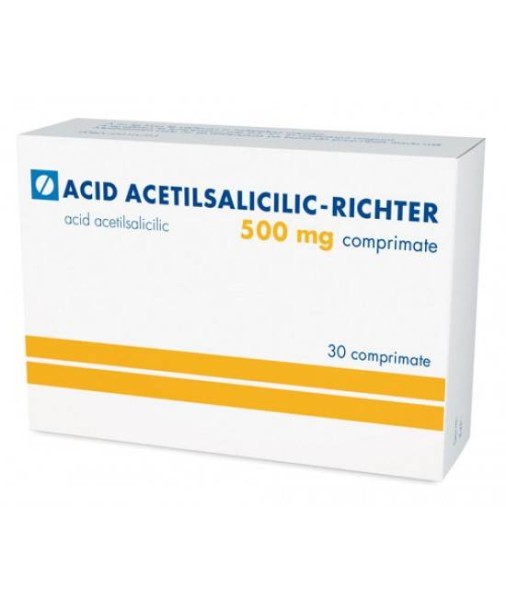 Acid Acetilsalicilic 500mg, 30 comprimate, Gedeon Richter