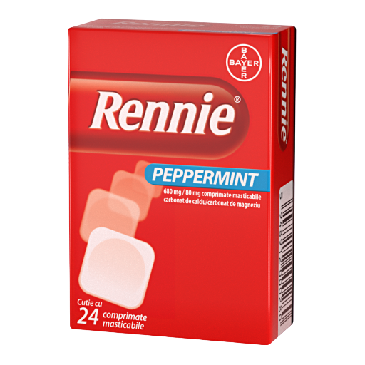 Rennie Peppermint, 24 comprimate, Bayer