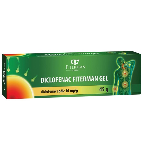 Diclofenac gel 10 mg/g, 45 g, Fiterman Pharma