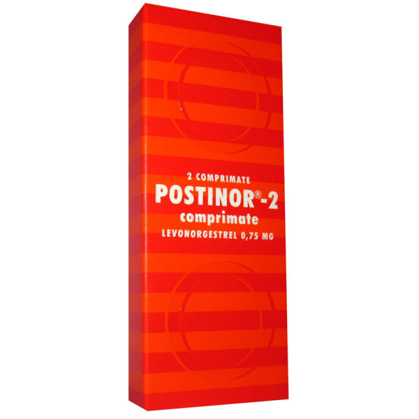 Postinor - 2, 750 micrograme, 2 comprimate, Gedeon Richter Romania