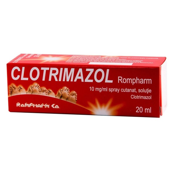 Clotrimazol spray 10 mg/ml, 20 ml, Rompharm