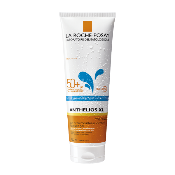 Gel-fluid de protecție solară cu aplicare pe pielea umedă sau uscată SPF 50+ Anthelios XL Wet Skin, 250 ml, La Roche-Posay