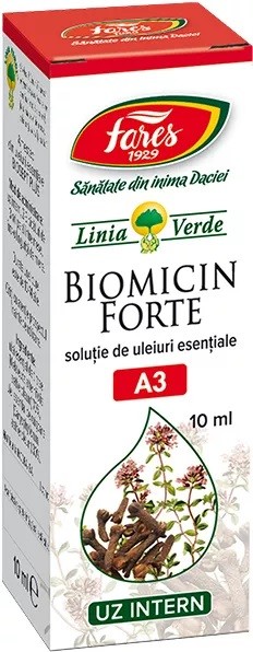 Ulei Biomicin Forte, A3, 10 ml, Fares