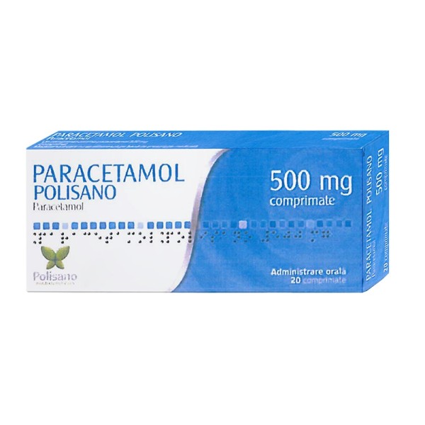 Paracetamol Polisano 500 mg, 20 comprimate