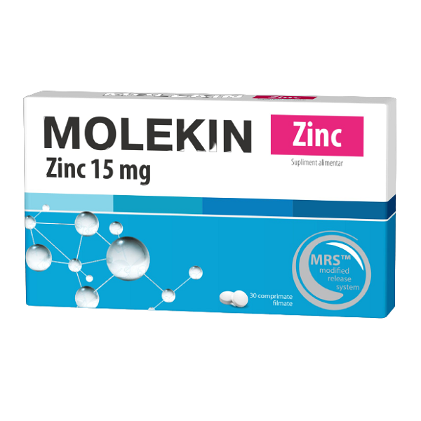 Molekin Zinc, 30 comprimate filmate, Zdrovit