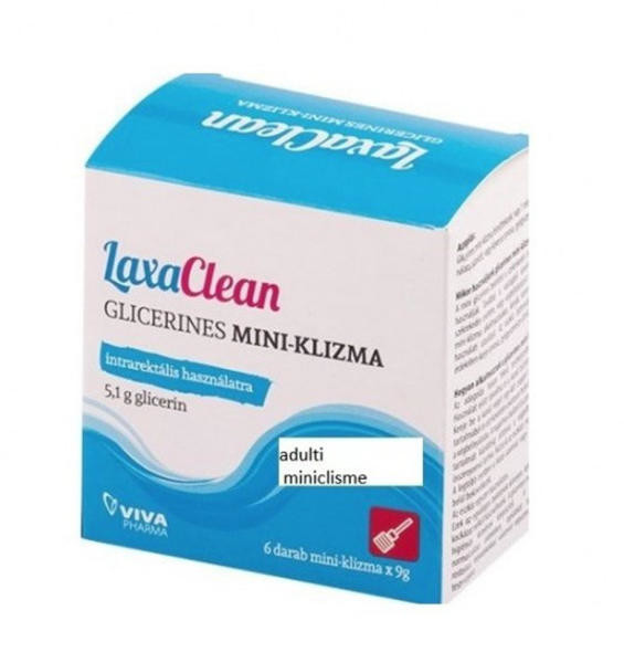 Miniclisme cu glicerină pentru adulți  LaxaClean, 6 bucăți, Viva Pharma