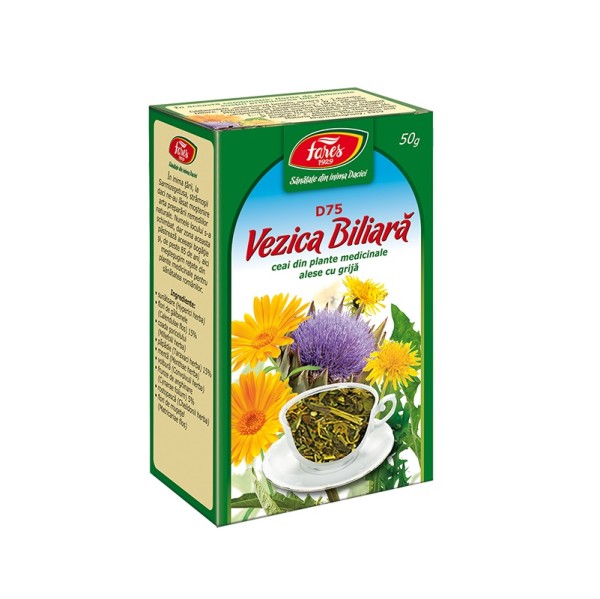 Ceai Vezica Biliara, D75, 50 g, Fares