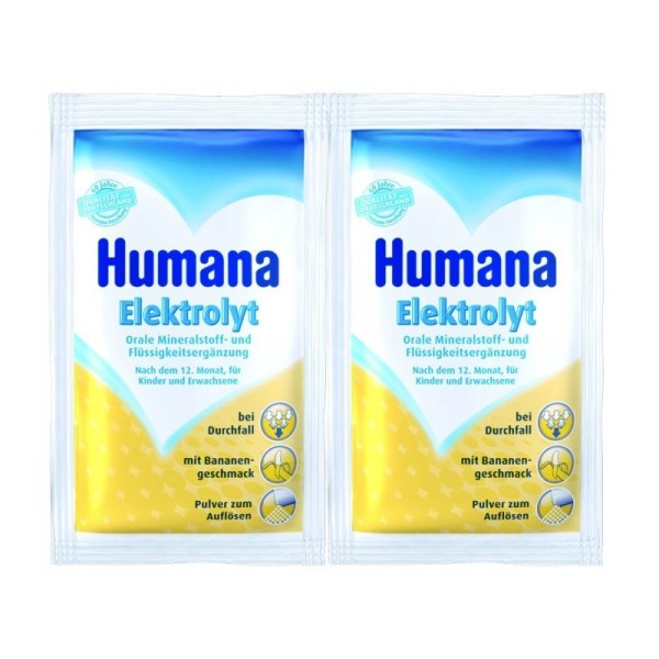HUMANA Elektrolyt banane x folie cu 2 plicuri x 6.25 gr