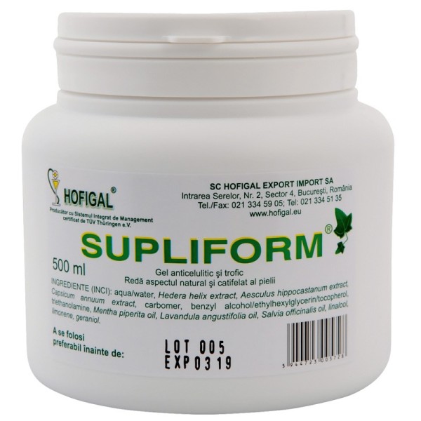 Gel întreținere corporală Supliform, 500 ml, Hofigal