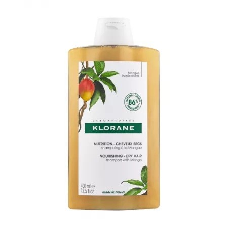 Șampon hrănitor cu unt de mango pentru păr uscat, 400 ml, Klorane