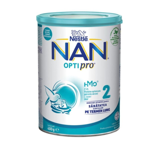Lapte praf Nan 2 Optipro Premium +6 luni, 400g, Nestle