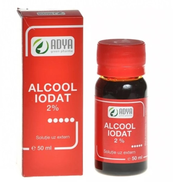 Alcool iodat 2%, Adya, 50ml