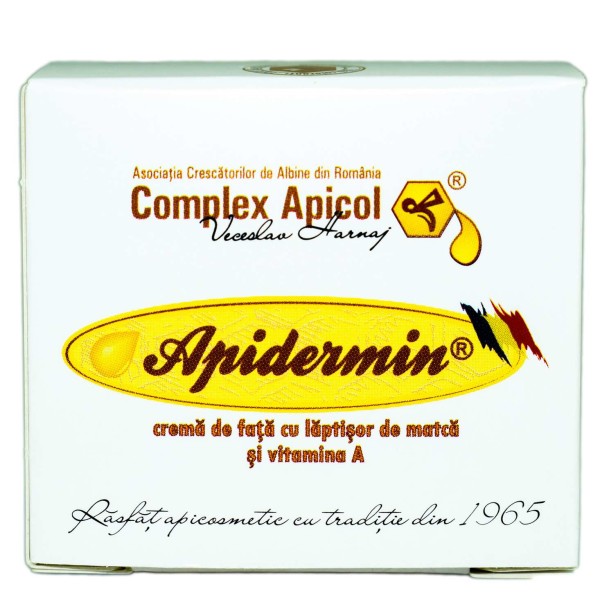 Crema de fata cu laptisor de matca si Vitamina A Apidermin, 30 ml, Complex Apicol Veceslav