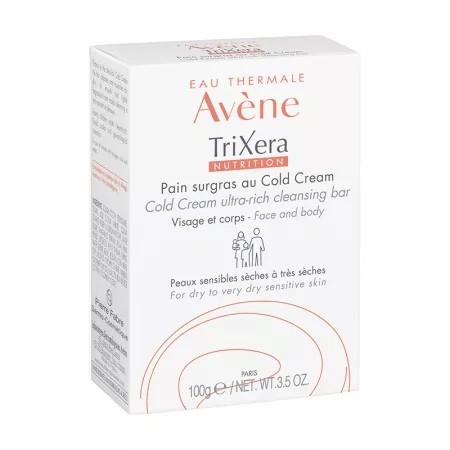 Sapun hidratant pentru piele sensibila si uscata Trixera Nutrition, 100 g, Avene