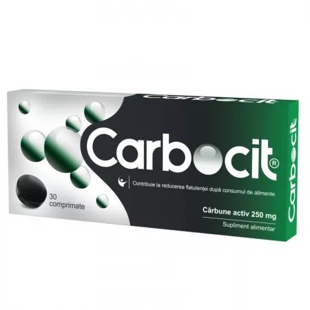 Carbocit, 30 comprimate, carbune activ 250mg/cpr, Biofarm