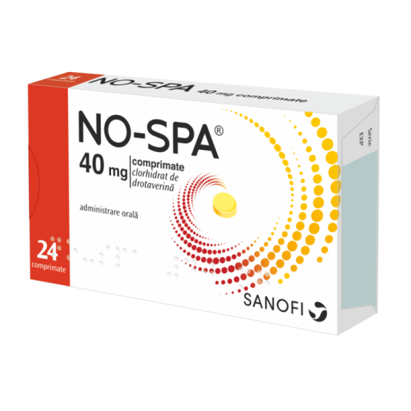 No-Spa 40 mg, 24 comprimate, Sanofi