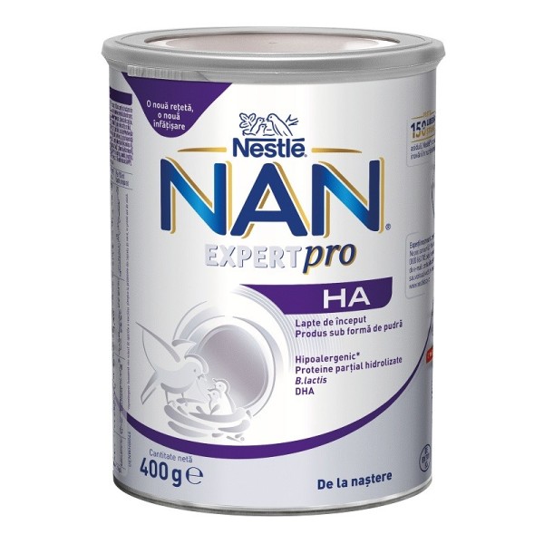 Nan HA Formula lapte praf premium hipoalergenic +0 luni, 400g, Nestle