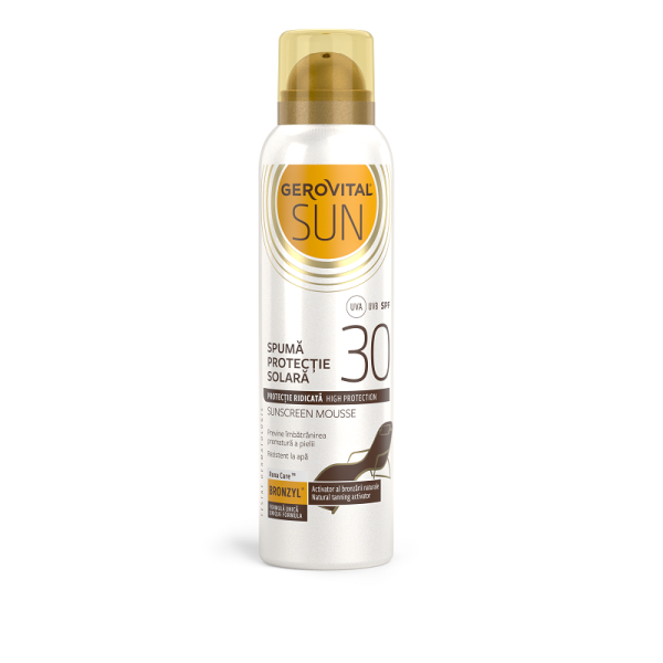 Spuma protectie solara SPF 30 Sun, 150 ml, Gerovital