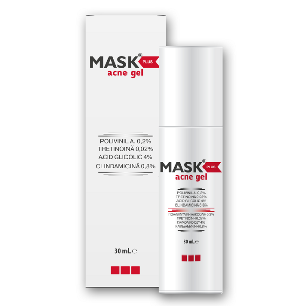 Gel pentru tratamentul acneei inflamatorii Mask Plus, 30 ml, Meditrina Pharmaceuticals