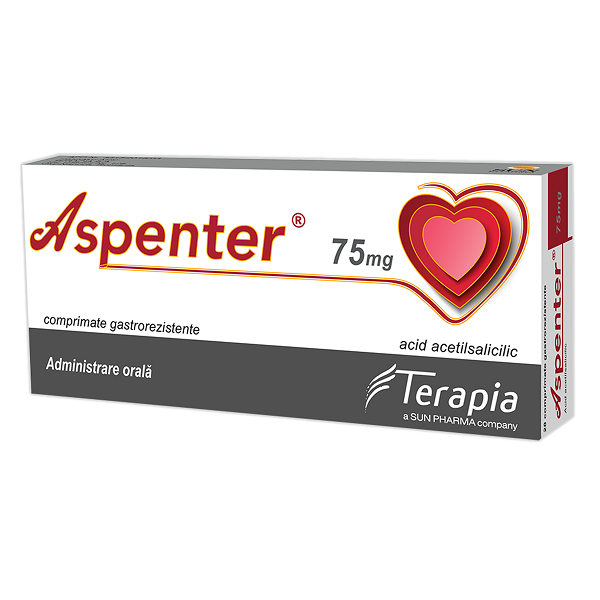Aspenter 75 mg, 28 comprimate, Terapia