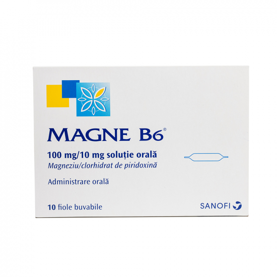 Magne B6, 100 mg/10 mg, 10 fiole