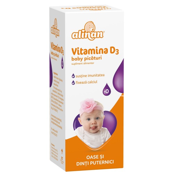 Vitamina D3 picături Alinan, 10 ml, Fiterman Pharma