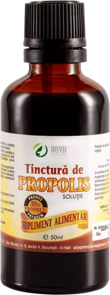Tincatura de propolis 30%, 50ml, Adya Green Pharma