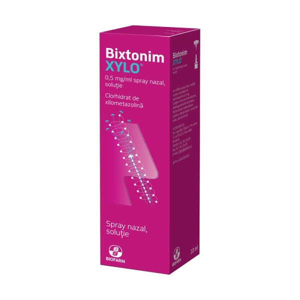 Bixtonim Xylo spray nazal copii, 10 ml, Biofarm