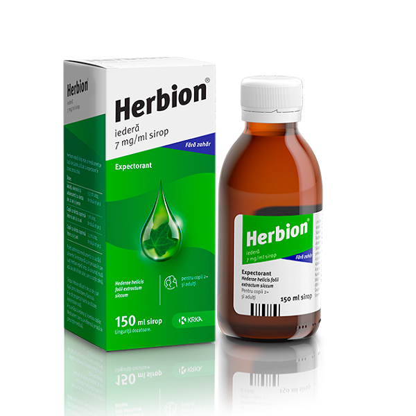 Sirop expectorant cu iederă, Herbion Ivy, 150 ml, Krka