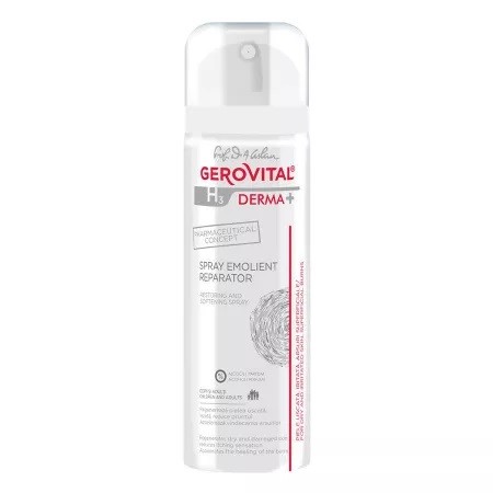 Spray emolient reparator H3 Derma+, 150 ml, Gerovital