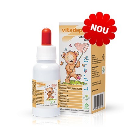 Picături orale cu vitamine pentru copii Vitadep, 30 ml, Dr. Phyto