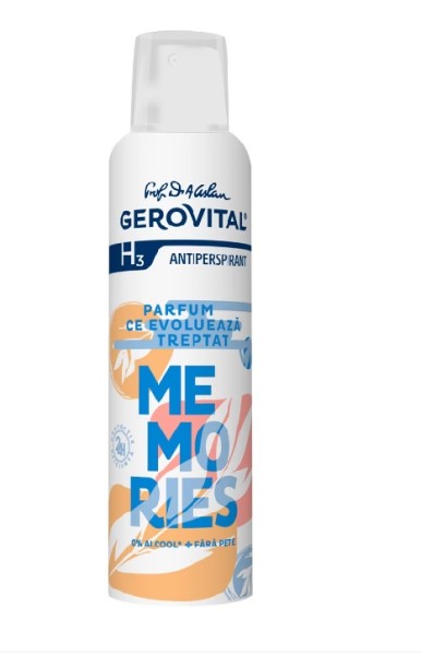 Antiperspirant H3 Memories, 150 ml, Gerovital