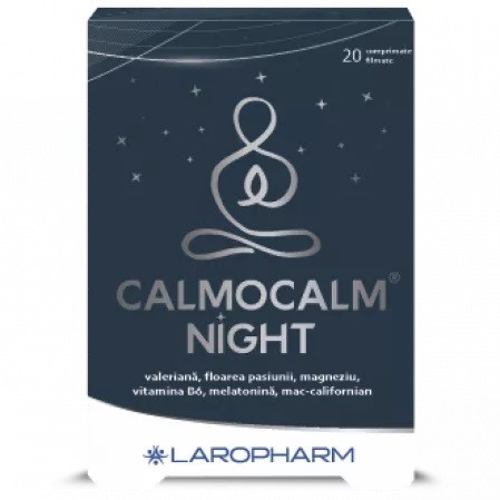 Calmocalm night, 20 comprimate filmate, Laropharm