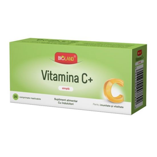 Vitamina C Simpla Bioland, 20 comprimate, Biofarm