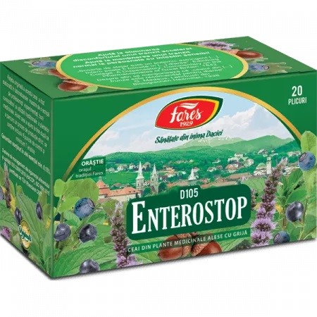 Ceai Enterostop, D105, 20 plicuri, Fares