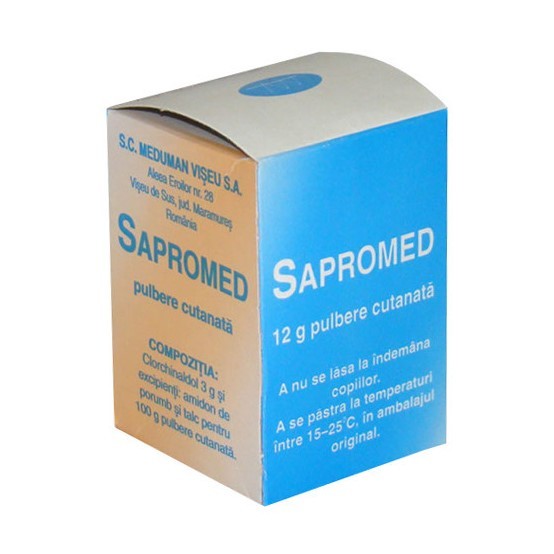 Pulbere cutanată, Sapromed, 12 g, Meduman
