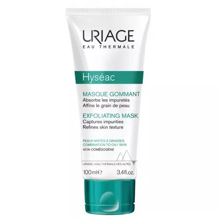 Masca gomanta pentru piele grasa Hyseac, 100 ml, Uriage