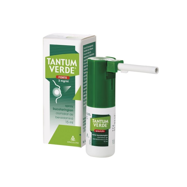 Tantum verde forte spray bucofaringian 0.3%, 15 ml, Angelini