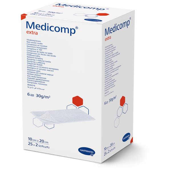 Comprese sterile Medicomp Extra, 10x20 cm (421737), 25 bucati, Hartmann