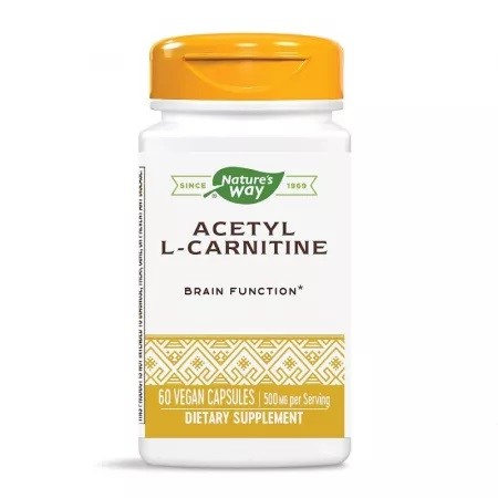Acetyl L-Carnitine 500mg Natures Way, 60 capsule, Secom
