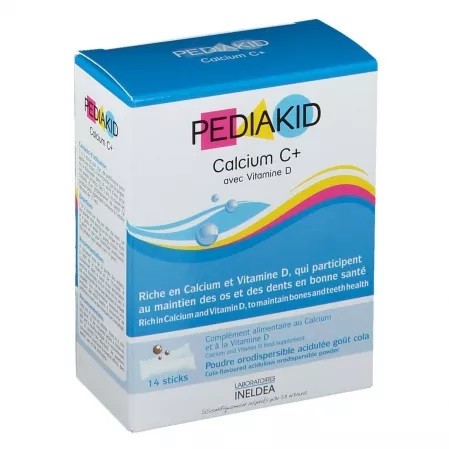 Calciu si Vitamina D3 Calcium C+, 14 plicuri, Pediakid